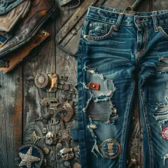 Vintage jeansy - Stylowe jeansy retro dla oryginalnego looku.