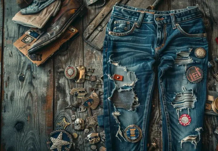 Vintage jeansy - Stylowe jeansy retro dla oryginalnego looku.