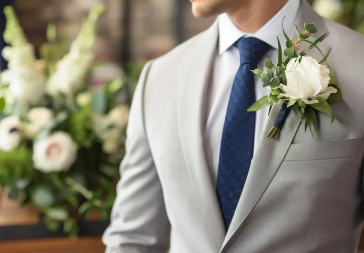 Garnitur ślubny w kolorze szarym - Elegancja na ślub i nie tylko.