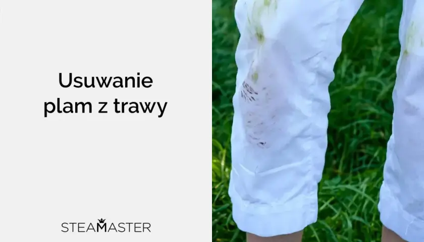 Białe spodnie poplamione trawą. Dowiedz się, czym sprać trawę, by znów były nieskazitelne.